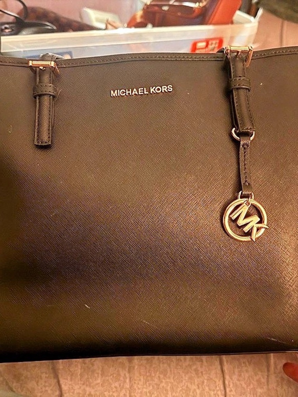 Michael Kors Jet Set Medium Carryall Tote Black
